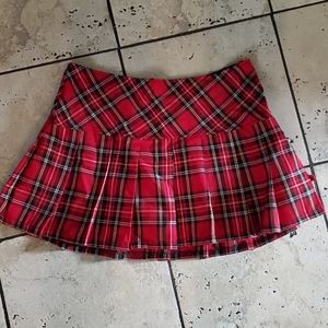 Tripp red plaid skirt